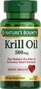 Nature's Bounty Krill Oil, Herzgesundheit, Nahrungsergänzung, 500mg, Rapid Release Softgels, 30 count