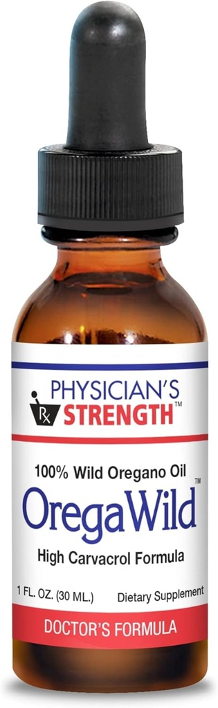 Physician's Strength OregaWild - 30 mL - 100% Wild Oregano Öl - 432 Servierungen