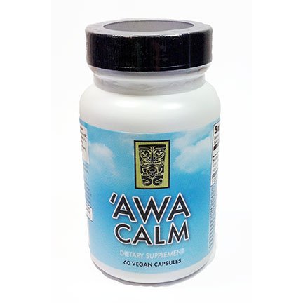 „Awa Calm Capsules - Kava-Based Herbal Supplement mit 30% Kavalatone, Calamus Root, Passion Flower, Lemon Balm & Hops (60 Kapseln)