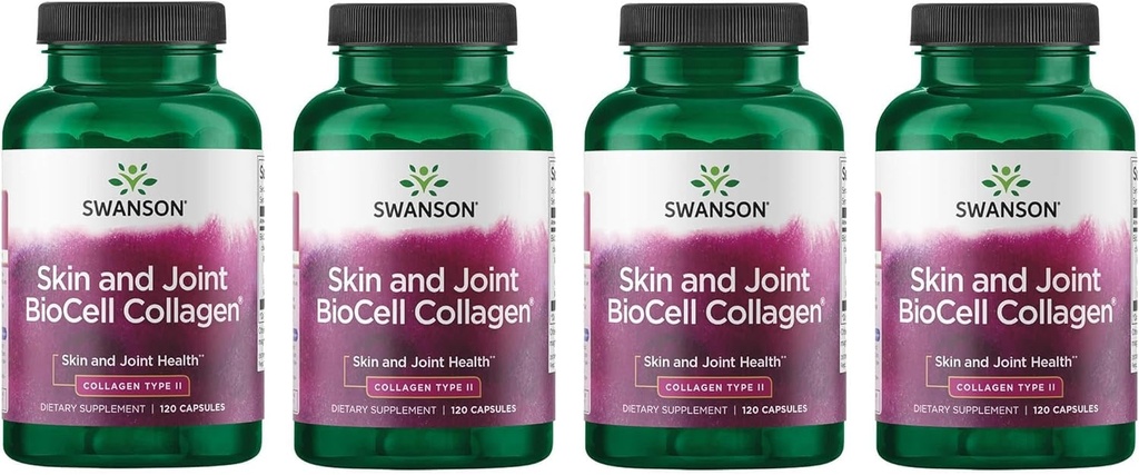 Swanson Chicken Sternum Cartilage - Collagen Typ II 500mg 200 Kapseln (4 Packung)