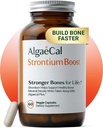 AlgaeCal - Strontium Boost, supplément de calcium naturel pour l'augmentation de la densité des os, Strontium Citrate 680 mg, facile à avaler pour la santé des os et la force des os, sans gluten - 60 capsules veggie- Fabriqué aux États-Unis