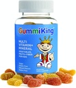 Gummi King Multivitamin and Mineral, Fruits, Vegetables and Fiber Gummi, Strawberry/Lemon/Orange/Grape/Cherry/Grapefruit, 60 Count