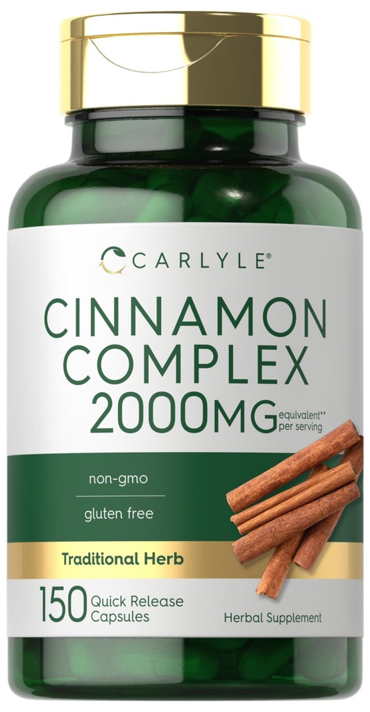 Carlyle Ceylon Cinnamon Complex with Gymnema and Mulberry | 150 Capsules | Non-GMO, Gluten Free Supplement