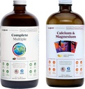 LIQUIDHEALTH Komplett Multiple Multivitamin & Calcium und Magnesium flüssige Vitamin Bundle für Erwachsene - Ganzkörpergesundheit, Immunsystem, Knochen & Gelenkunterstützung - Ganze Lebensmittel, Vegan, Non-GMO, USA Made