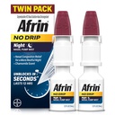 AFRIN No Drip Night Nasal Mist Twin Pack, Non-Drowsy, Fast-Acting Decongestant für restful Sleep mit Kamille Duft, Erwachsene und Kinder 6 und älter, .5 fl oz (Pack von 2)