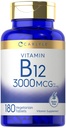 Carlyle B12 Vitamin 3000 mcg | 180 Tabletten | Vegetarische Ergänzung | Non-GMO & Gluten Kostenlos