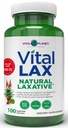 Vital Planet - Vital Lax Natural Laxative Cleanse Supplement für kirchliche Verstopfung, mit Magnesium Hydroxide, Slippery Elm, Aloe und Triphala Bowel Regularity 100 Kapseln zu unterstützen
