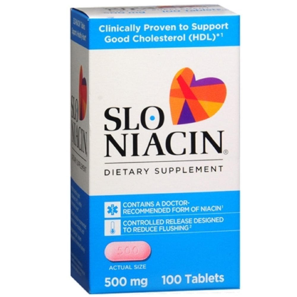 Slo-Niacin 500 mg 100 Tabletten (Pack mit 6)