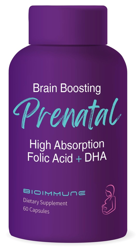 Ultra Strength Bio-verfügbare pränatale Vitamine für Frauen, Natürlich ätzende methylierte Folat-Folsäure, DHA Omega 3. Unterstützt Gehirnentwicklung, gesunde female Entwicklung