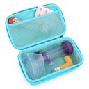 CASEMATIX Asthma Inhaler Case für Reisen Passt Asthma Inhaler Spacer mit Maske befestigt, Inhalator Holder und zusätzliches Zubehör verwendet mit Spacer für Inhaler, Includes Turquoise Asthma Case Only