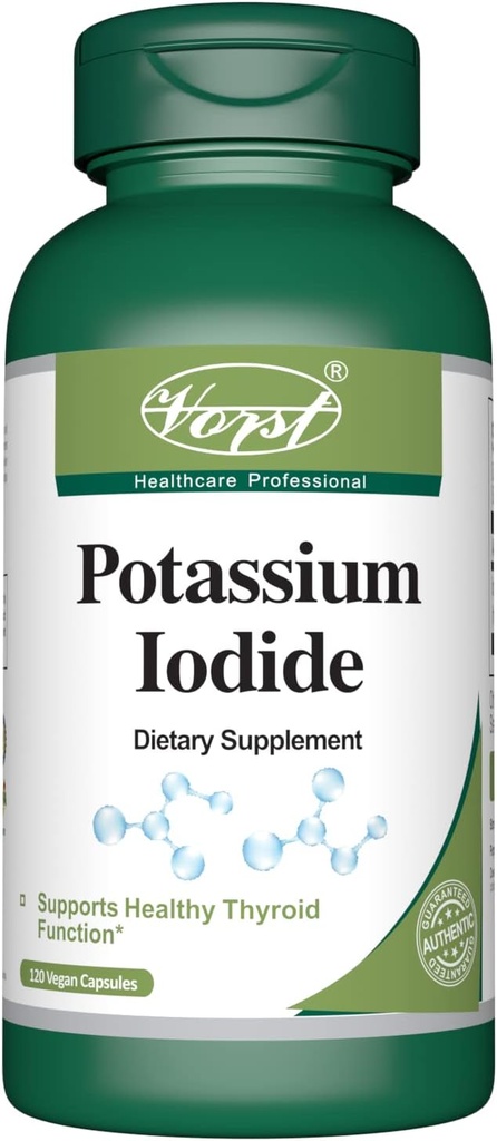 Kalium-Iodid 800mcg 120 Vegan Kapseln | Schilddrüsen-Unterstützung Ergänzung für Frauen und Männer* | Iodine