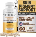 Dermawonder Vitiligo Kapseln (60 Count) Effektive Vitiligo Ergänzung, reduzieren weiße Flecken und verbessern Hautpigmentierung Unterstützung, für alle Haut und reduzieren weiße Flecken auf Haut und getönten Haut