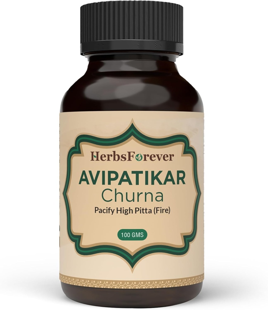 Herbsforever Avipatikar Churna | Ayurvedische Kräuterergänzung für Verdauungshilfe & Gut Gesundheit | Non-GMO, Vegan | Traditionelle Formel | 100 GMS