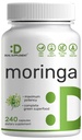 Moringa Capsules 9 000mg Équivalent à base de plantes, 240 Capsules – 4 mois d'approvisionnement – Potence maximale Extrait de feuille de Moringa pure – Supplément vert complet pour l'énergie, la peau et l'immunothérapie