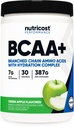 Nutricost BCAA + Poudre d'hydratation (Pomme verte) 30 portions - Acides aminés à chaîne ramifiée avec complexe d'hydratation - Sans gluten, sans OGM