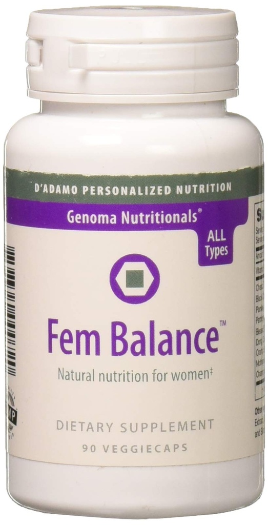 D'Adamo Fembalance nutritionnelle personnalisée, 90 Nombre
