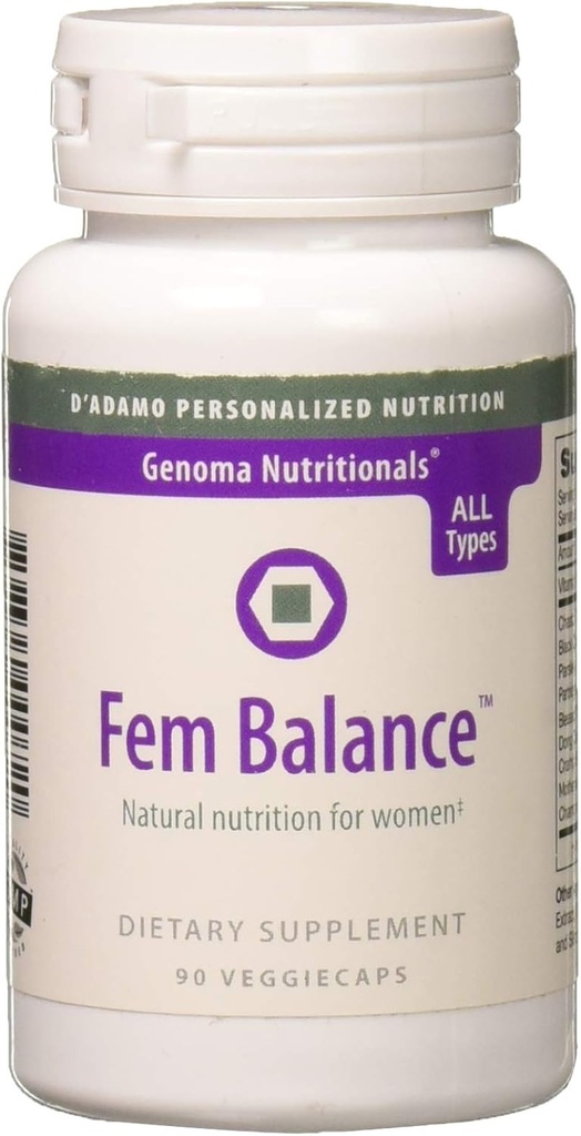 D'Adamo Nutrition personnalisée Fembalance, 90 Compte