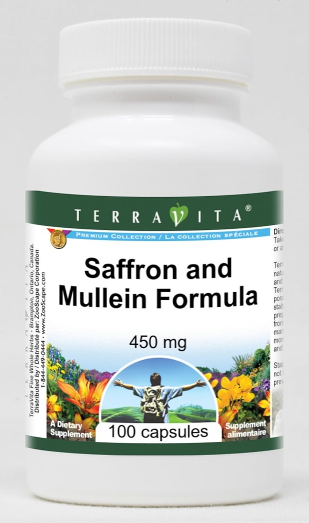 Safran- und Mullein-Formel - 450 mg (100 Kapseln, ZIN: 513981) - 3 Packung