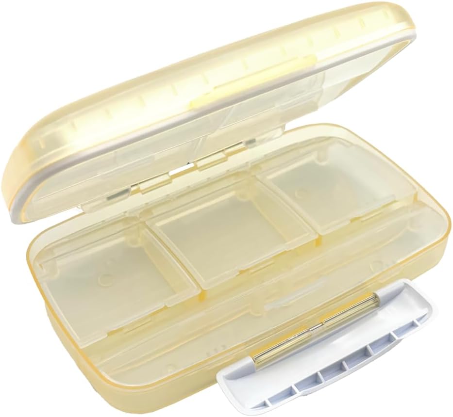 EZY DOSE Moisture-Proof Pill Case, Medizin Planner, Vitamin Organizer Box, Reisen-Freundlich, Latch-Closure, um Inhalte zu sichern, 8 Individuelle Komponenten von mehreren Größen mit Tight Seal, Large, Cream