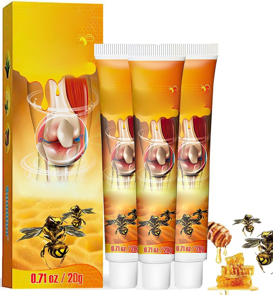 Dragon Honor 3PCS Beevenom New Bee Venom Professional Gel, Joint & Muscle Bee Venom Cream, New Bee Venom Cream