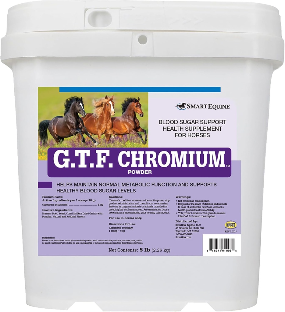 GTF Chromium® Pulver | Pferde metabolische Ergänzungen, unterstützt metabolische Funktion | 5 lb Bucket