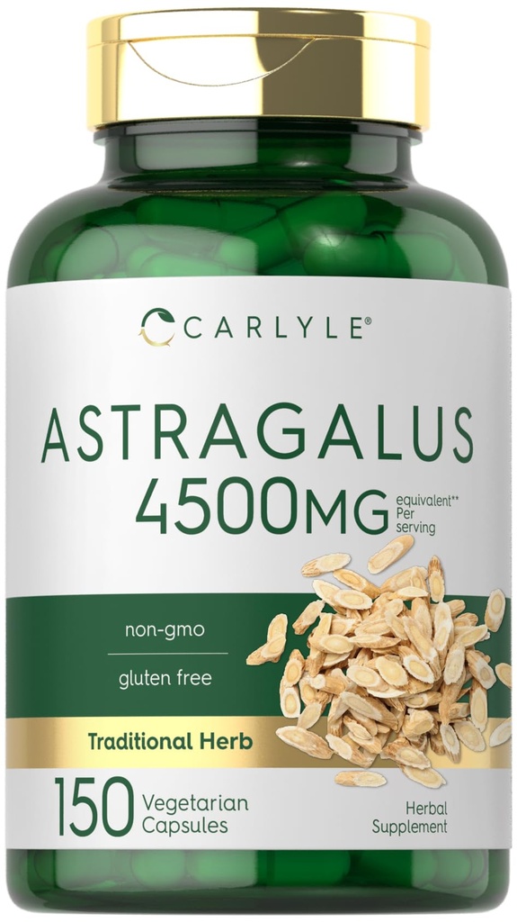 Carlyle Astragalus Root Capsules 4500mg | 150 Count | Vegetarisch, Non-GMO, Glutenfreie Ergänzung