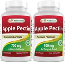 Best Naturals Apple Pectin 700 mg - Dietary Fiber - Intestinal Support - 120 Kapseln (120 Zähler (Pack von 2))