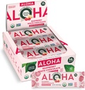 ALOHA Organic Plant Based Protein Bars | Raspberry White Chocolate | 12 Count, 1.98oz Bars | Vegan, Low Sugar, Gluten Free, Paleo, Low Carb, Non-GMO, Stevia Free, Soy Free, Keine Zucker Alkohol Süßungsmittel: LIMITED EDITION
