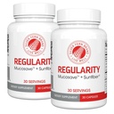 Silver Fern Brand Regularity Digestive Supplement - 2 Flaschen = 60 Kapseln = 60 Tage Lieferung - Mucosave FG (Prickly Pear Polysaccharide & Olive Leaf Polyphenole) & SunFiber