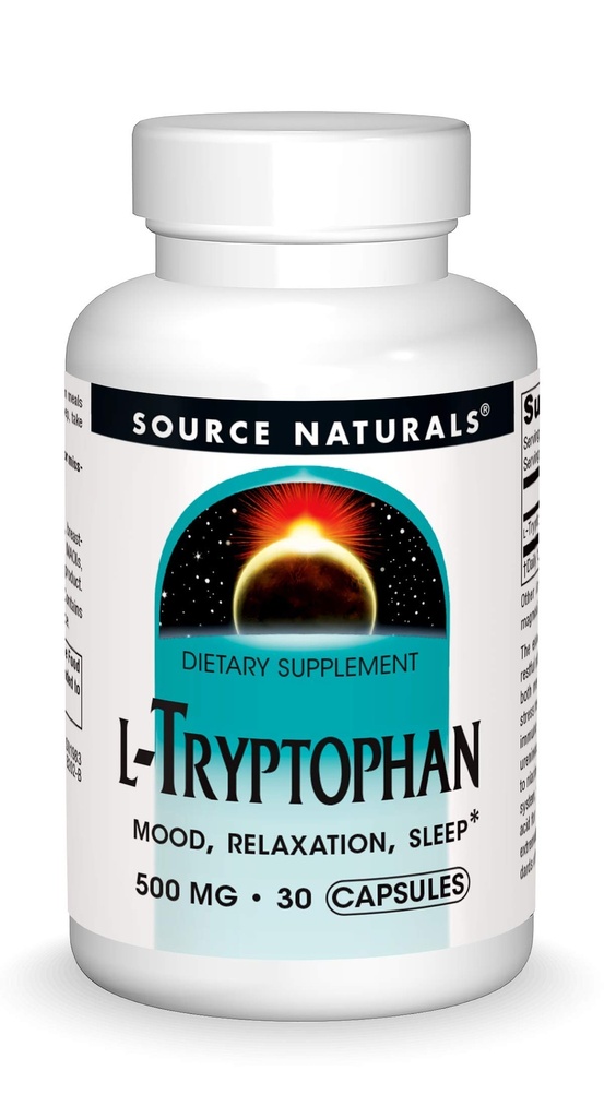 Quelle Naturals L-Tryptophan, für Stimmung, Entspannung und Schlaf*, 500mg - 30 Kapseln