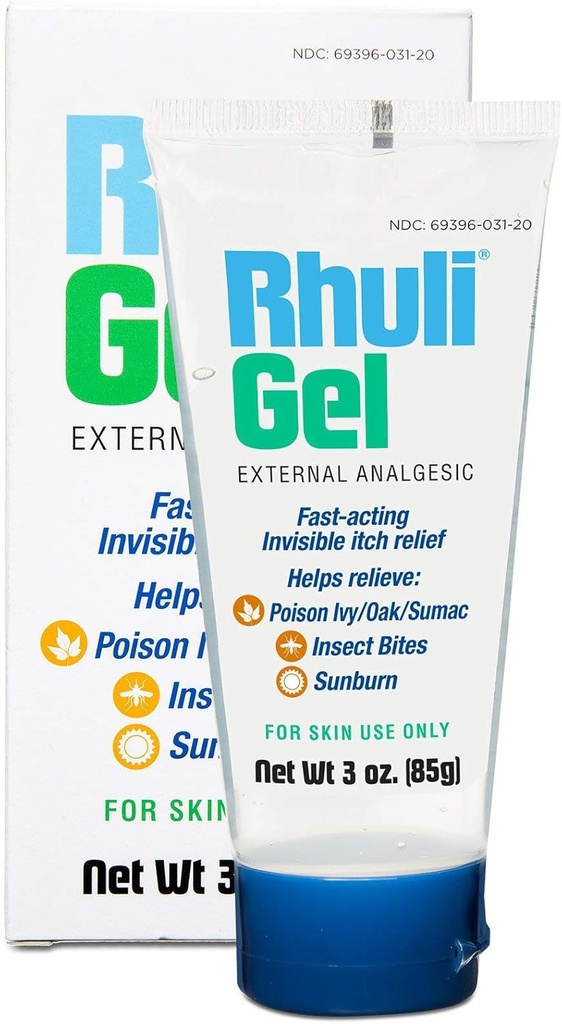 Anti-Itch Gel für Sunburn, Moskitos, Bug Bites, Poison Ivy, Poison Oak Relief - Analgetische Kühlung Behandlung für topische Hautnutzung - 3 Oz Tube