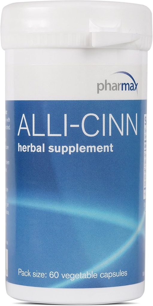 Pharmax Alli-Cinn | Knoblauch und Zimt zur Unterstützung von Immunität, Verdauung und Zirkulation | 60 Kapseln