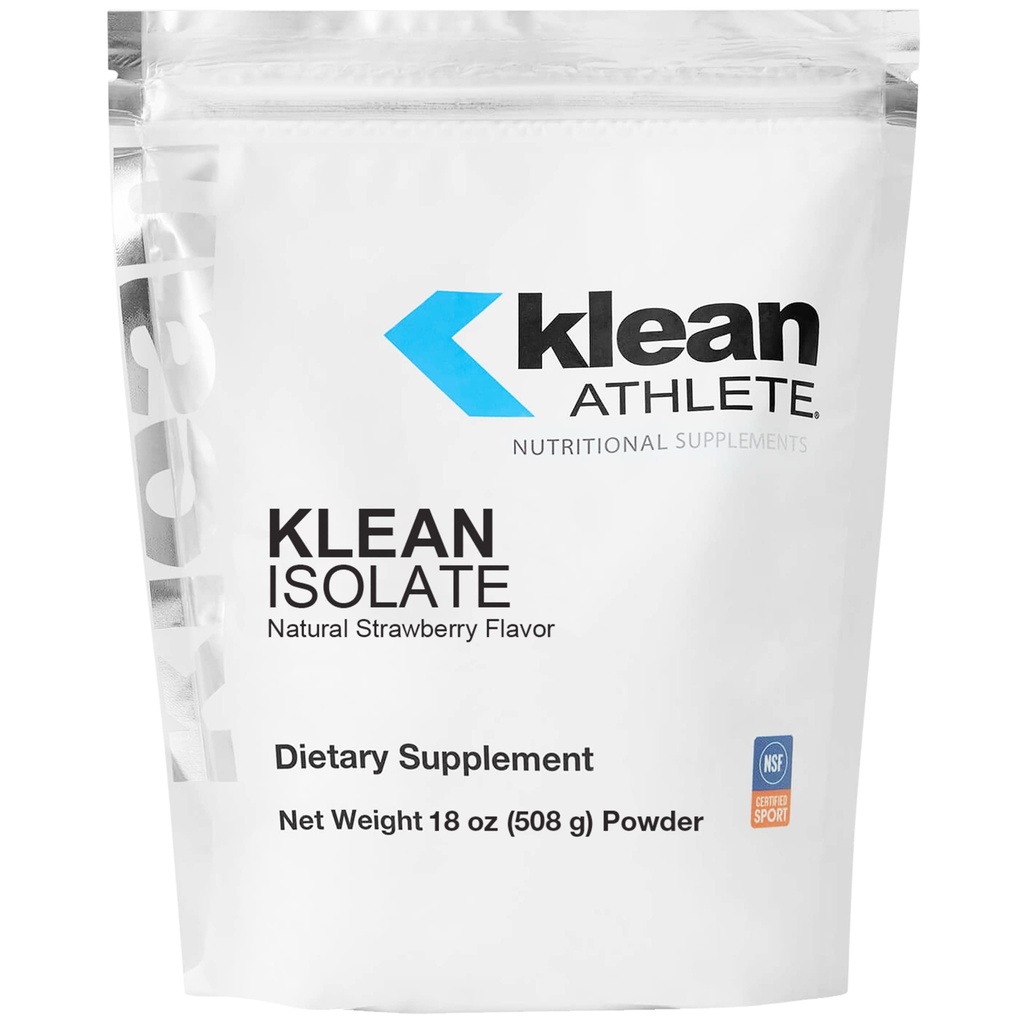 Klean Athlete Klean Isolate | Whey Protein Isolate, um tägliche Protein- und Aminosäureaufnahme für Muskelintegrität* | NSF zertifiziert für Sport | 18 Unzen | Natürliche Erdbeeren Flavor