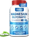 Airboy Magnesium Glycinate 200 mg, Bestes Magnesium Glycinat für Schlaf, 120 Vegan kleine Kapseln, hohe Absorption Unterstützung Erholung, Schlaf und ruhige Stimmung, Non-GMO und keine Gluten