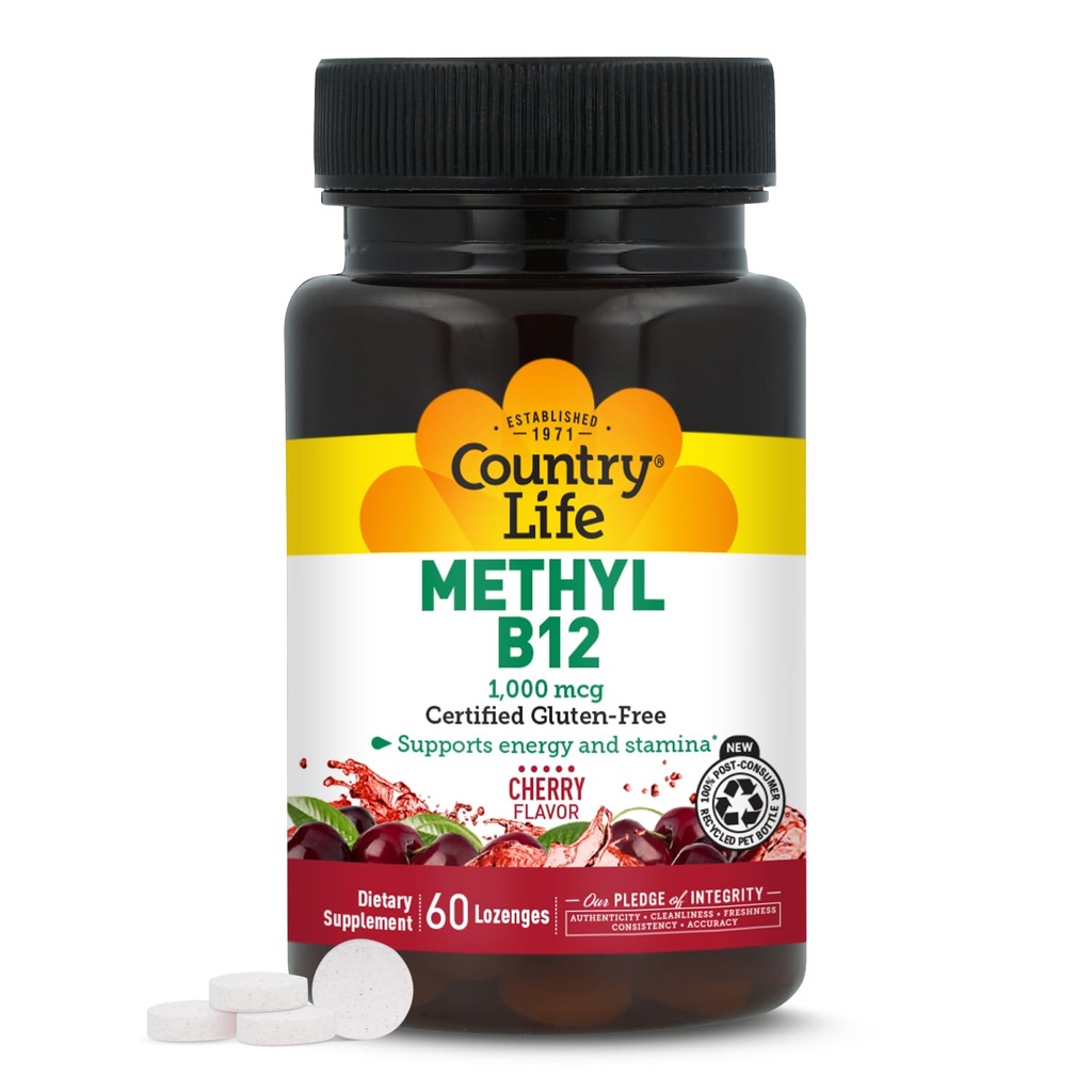 Country Life Methyl B-12 Kapseln, 1000 Mcg, 60 Count