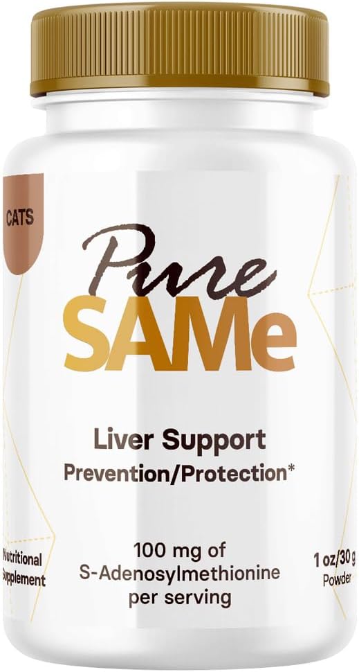 Reine gleiche Liver-Unterstützung für Katzen - Chicken Flavored Liver-Ergänzung für Katzen zur Förderung der optimalen Hepatik-Funktion, kognitive Gesundheit & Vitalität - Cat Hepatic-Unterstützung mit 20% Pure Same (1oz)