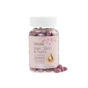 Vitamines pour la peau et les ongles – 5 000 mcg Biotine avec vitamine C, E, collagène, acide hyaluronique, huile d'argan et de noix de coco – supplément de croissance des cheveux et de peau radiante pour les femmes – 120 Softgels