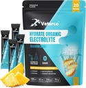 Hydration Elektrolyt-Pulver, Elektrolyt-Getränk, Hydration Ergänzung Getränke Mix, Hydration-Packets mit Vitamin & Mineral, Keto Friendly, Vegan, Non-GMO, kein Zucker, Ananas-Flamour (20 Sticks)