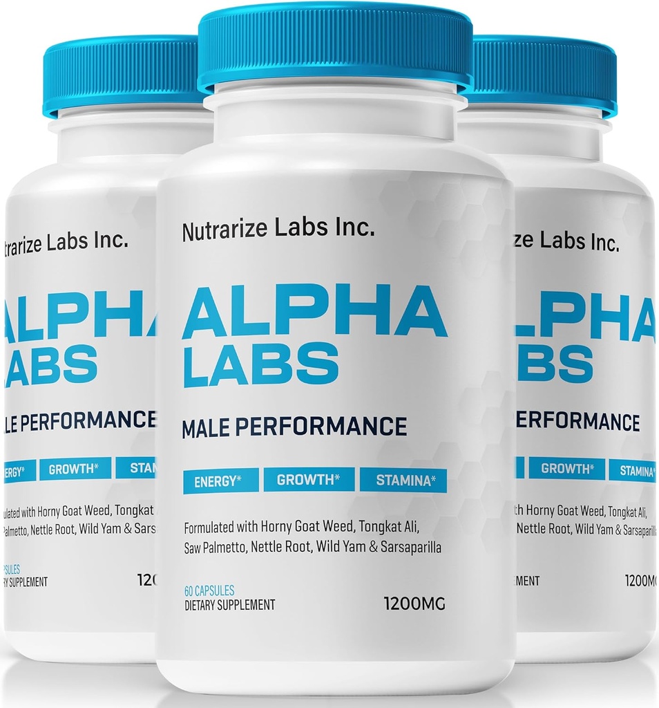 NutraRize (3 Pack) Alpha-Labs, offizielle Formel für Männer und Muskelunterstützung, All-Naturale männliche Performance Pillen zu erhalten Stamina & Energy Levels, Alphalabs ME Capsules Review (180 Kapseln)