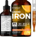 Flüssige Eisenergänzung für Frauen und Männer - Eisen Tropfen mit B6, B9, B12, Vitamin C für Anämie, Blut Builder, Folat für Rote Blutzelle und Immununterstützung MCT-Öl (2 FL OZ, Cirtruc)