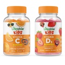 Vitamine D vivace pour enfants + Vitamine C pour enfants, Gummies Bundle - Grande dégustation, supplément de vitamine, sans gluten, sans OGM, Gummy à croquer