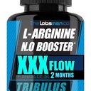 L Arginine Nitric Oxid Ergänzungen für Männer - Happy Wife, Happy Nights Hilfe Erhöhung der Blutflusszirkulation, Muskelpumpe Pre Workout, Männliche Ausdauer w/Tribulus - 2 Mons