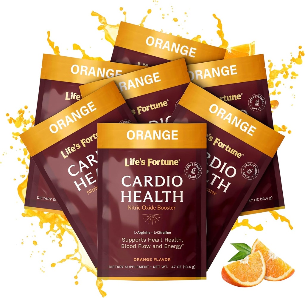 Life's Fortune L Arginine L Citrulline Ergänzung Pulver - Hohe Potenz Nitric Oxid Ergänzung Booster mit natürlichen Orange Geschmack, 5 Portionen (Pack von 1)