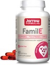 Formules Jarrow Famil-E - Promotion de la santé cardiaque et cardiovasculaire - Contient les huit membres de la famille de la vitamine E - Riche en gamma tocophérol et tocotriénols - 60 softgels