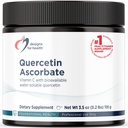 Designs für Gesundheit Quercetin-Ascorbat-Pulver - 240mg QuerceSOLTM-Ergänzung - Vitamin C zur Unterstützung normaler Histamin-Antwort - Easy Drink Add-in, Vegan (77 Servietten / 100g)