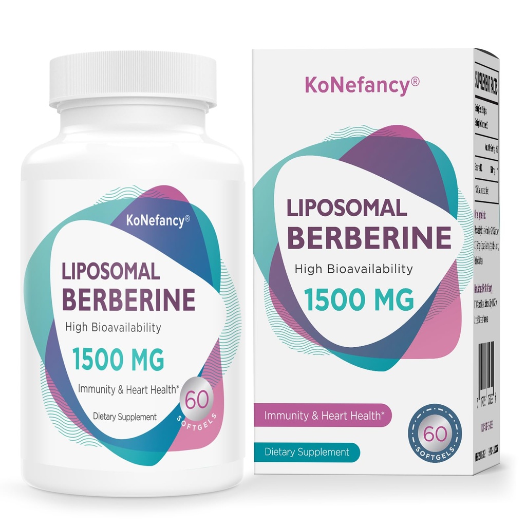 Berberine HCL Supplement 1500mg - Dritte getestet, hohe Bioverfügbarkeit Liposomal Berberine Kapseln für Frauen und Männer, AMPK Activator