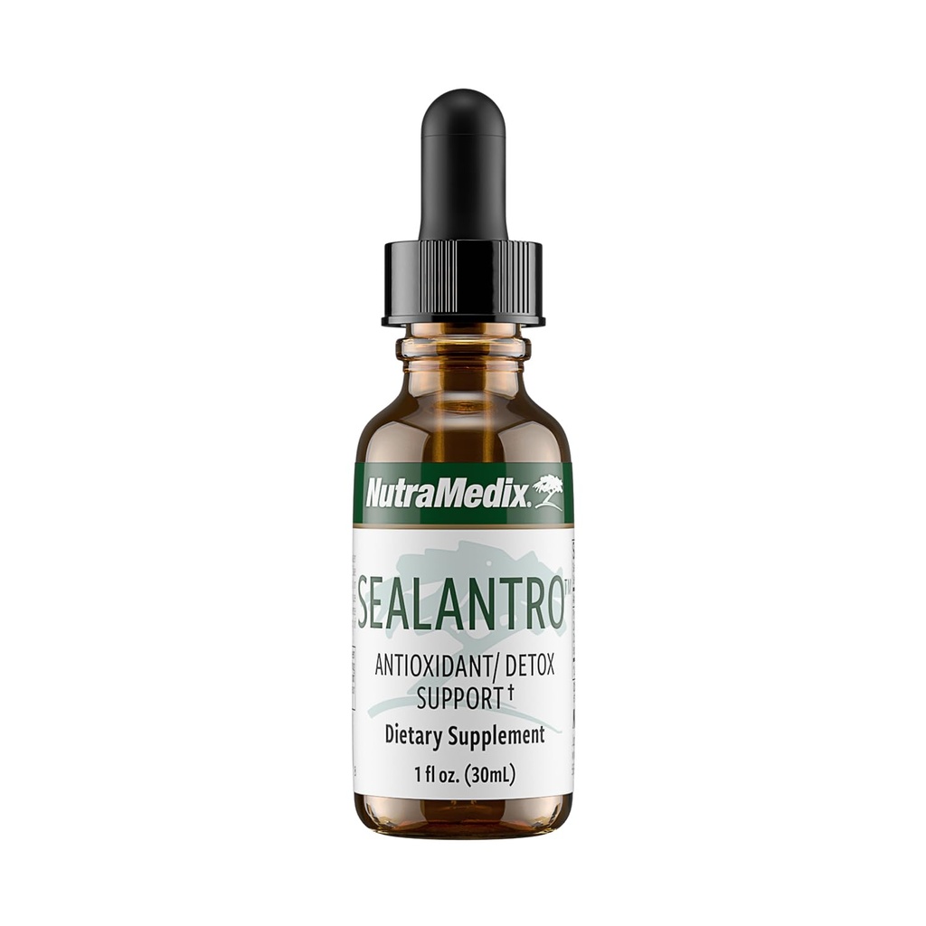NutraMedix Sealantro - Body Detox Drops & Antioxidantien Supplement - Chlorella, Pacific Cold-Water Red Seaweed & Cilantro Extract - Kräuter-Detox-Formel (1oz)