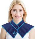 Plaque de chauffage micro-ondes de l'épaule de chauffage de l'épaule de cou, protection contre la douleur au dos chaude et humide Compresseur chaud, réchauffeur micro-ondes réglable (NSF-Blue)