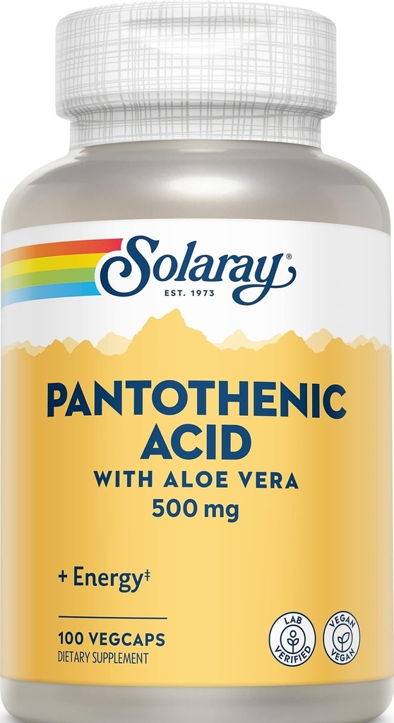 Solaray Pantothenic Acid 500mg -100 Caps