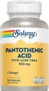 Solaray Acide pantothénique 500mg -100 Caps